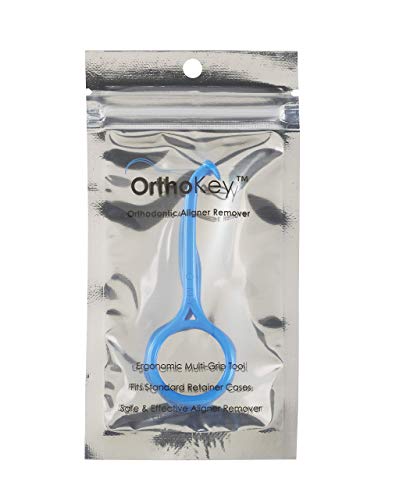 Book Cover Clear Aligner Removal Tool by ORTHOKEY - Invisible Removable Braces - QTY 4 Blue
