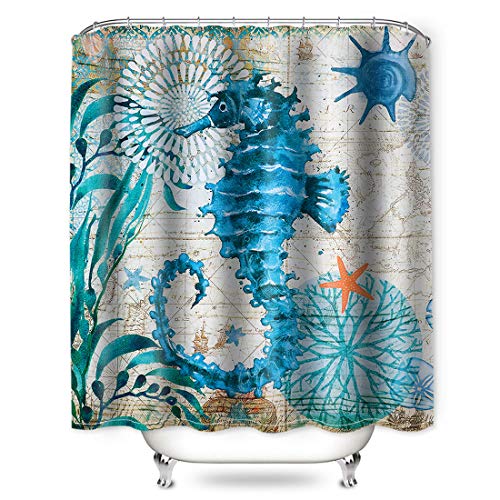 Funny Shower Curtain, 72 Inch Shower Curtain and 3D Landscape 100% Polyester Shower Curtain Liner, Shower Curtain Non Toxic for Bathroom & Toilet…