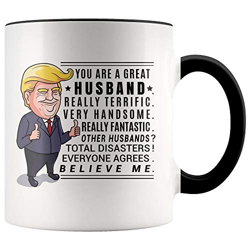 YouNique Designs Donald Trump Husband Mug, 11 Ounces, Cool Anniversary Cup for Husband from Wife