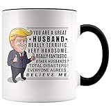 YouNique Designs Donald Trump Husband Mug, 11 Ounces, Cool Anniversary Cup for Husband from Wife