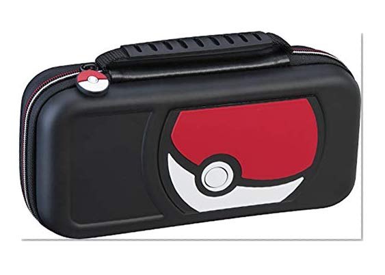 Book Cover Nintendo Switch Pokemon Deluxe Travel Case with Poke Ball Rubber Logo - Official Nintendo Licensed Product by RDS Industries, Inc