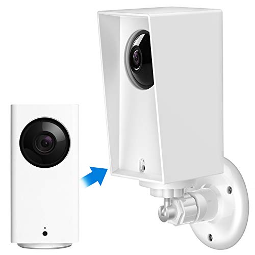 Book Cover Compatible with Wyze Cam Pan Wall Mount, Weather Proof Anti-Sun Glare and UV Protection Outdoor/Indoor Adjustable Bracket with Protective Skin Case for Wyze Cam Pan 1080p Security Camera