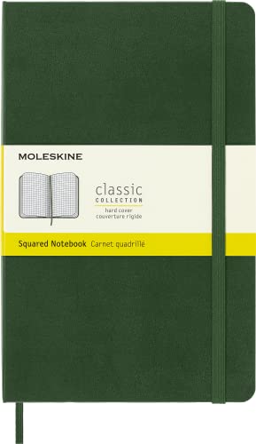 Book Cover Moleskine Notebook, Large, Squared, Myrtle Green, Hard (5 x 8.25)