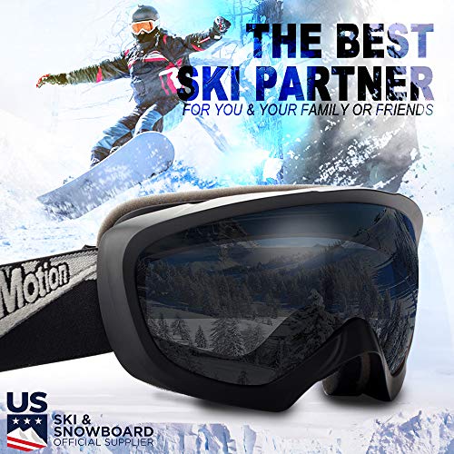 JK MOTION Ski Goggles-Anti Fog Snow Goggles-100% UV Protection,Goggles Ski/Snowboard Goggles for Men,Women&Youth