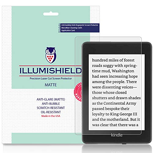 Book Cover iLLumiShield Matte Screen Protector Compatible with Amazon Kindle Paperwhite (2018, 6 inch)(3-Pack) Anti-Glare Shield Anti-Bubble and Anti-Fingerprint PET Film