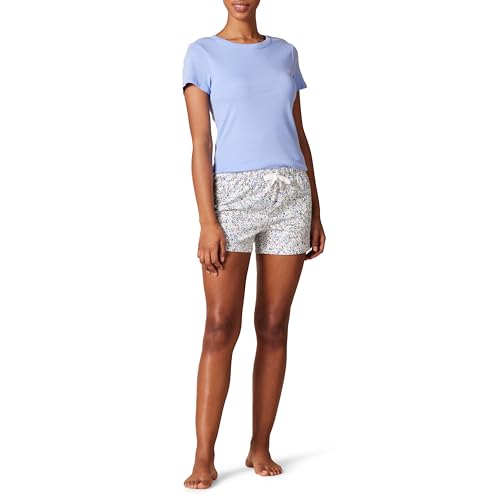 Amazon Essentials Women's Poplin Short and Sleep Tee Set