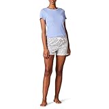 Amazon Essentials Women's Poplin Short and Sleep Tee Pajama Set
