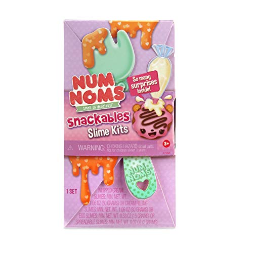 Book Cover Num Noms Snackables Slime Kits with Fun-Themed to-Go Snack Wave 2, Multicolor