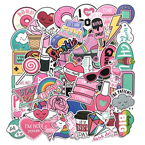 Book Cover Girl Cute Lovely Laptop Stickers Water Bottle Skateboard Motorcycle Phone Bicycle Luggage Guitar Bike Sticker Decal 60pcs Pack