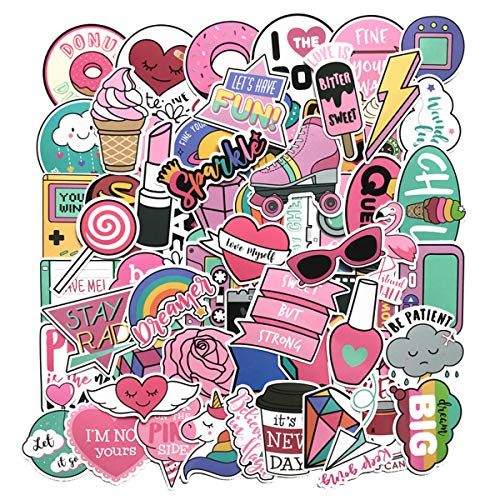 Girl Cute Lovely Laptop Stickers Water Bottle Skateboard Motorcycle Phone Bicycle Luggage Guitar Bike Sticker Decal 60pcs Pack