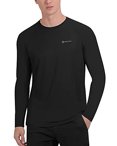 PRETCHIC Men's UPF 50+ UV Sun Protection Performance Long Sleeve Outdoor T Shirt