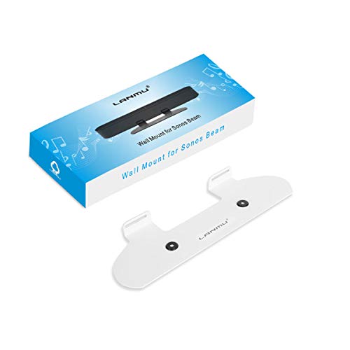 LANMU Wall Mount Compatible with Sonos Beam, Metal Mounting Bracket Soundbar Mount Accessories (White)