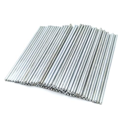 EUDAX 100Pcs STEM Toys Shaft Round Rod Axles for DIY Toy RC Car Boat Helicopter Model Part (2mmx70mm)
