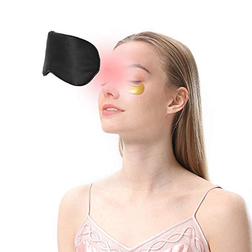 Book Cover Heated Eye Mask For Under Eye Patches and Collagen Eye Mask, Promoting Material Absorption of Skin (Black)