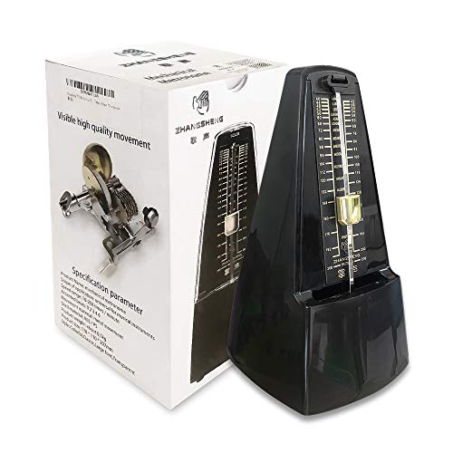 ZhangSheng C510 Classic Mechanical, Universal Metronome for Piano, Guitar, Violin, & Other Instruments (Black)