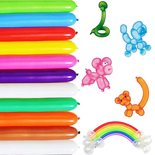 Book Cover Long Balloons For Balloon Animals Twisting Balloons - 100pcs Balloon Animal Kit 260q Balloons Magic Balloons for Birthday Party Decorations
