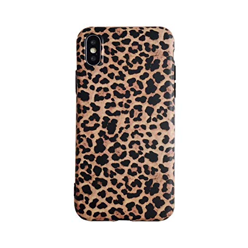 Book Cover YonMeet Leopard Case for iPhone X XS 10 Classic Luxury Fashion Protective Flexible Soft Rubber Gel Back Cover Shell Casing (Leopard Pattern, iPhone X/XS)