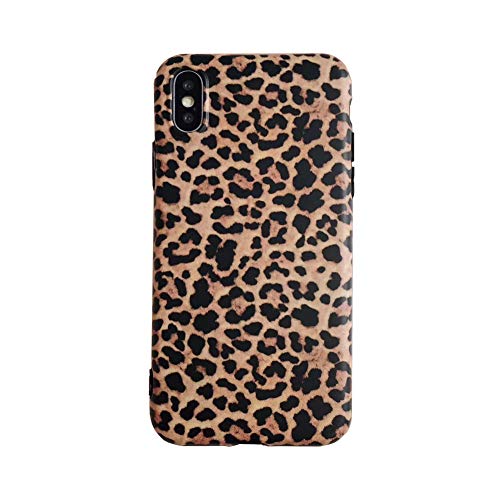 YonMeet Leopard Case for iPhone X XS 10 Classic Luxury Fashion Protective Flexible Soft Rubber Gel Back Cover Shell Casing (Leopard Pattern, iPhone X/XS)