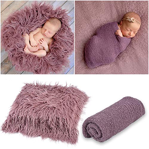 Book Cover Aniwon 2Pcs Baby Photo Props Long Ripple Wraps DIY Blanket Outfits Newborn Wraps Photography Mat for Baby Boys and Girls