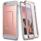 YOUMAKER Case for iPhone 6S, Full Body with Built-in Screen Protector Heavy Duty Protection Shockproof Case Cover for Apple iPhone 6S / 6 4.7 inch - Rose Gold/Gray