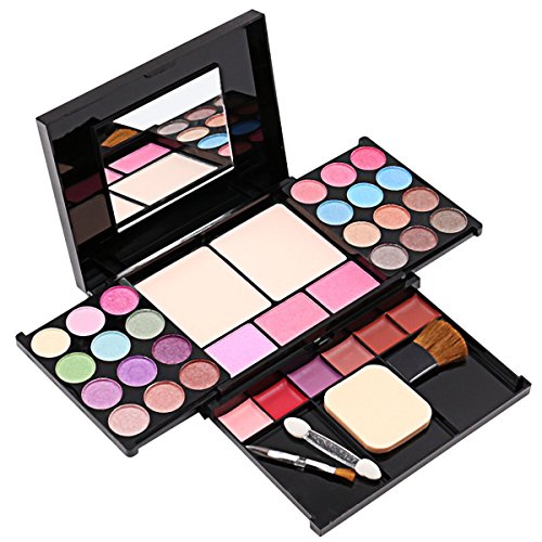 Eyeshadow Palette Makeup Palette 35 Bright Colors Matter and Shimmer Lip Gloss Blush Brushes Makeup Eyeshadow Palette Highly Pigmented Cosmetic Palette (24, B55-18 COLORS)