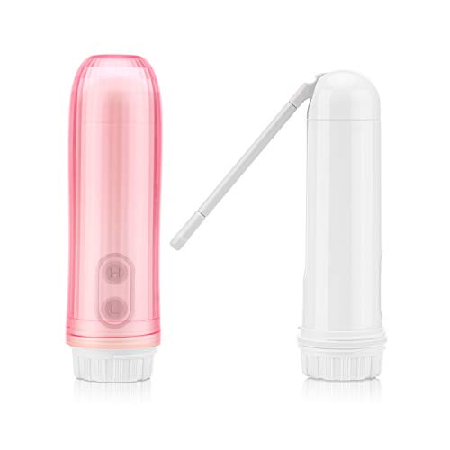 Mini Boss Portable Travel Electric Bidet Sprayer with 180°Adjustable Nozzle, Handheld Personal Bidet for Disability, Traveling, Outdoors, Postoperative Green Pink White (Pink)
