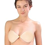 KISSBOBO Adhesive Bra Distinctive 'Eco-Chic' Backless Strapless Bra Sticky Invisible Bra Pink