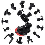 iSaddle Dash Cam Suction Mount - Windshield & Dashboard Suction Cup Mount Holder/w Various Joints for Yi/Rove/Rexing/Falcon/Old Shark/VANTRUE/KDLINKS/WheelWitness/...(On-Dash Cameras Suitable)