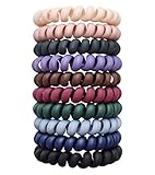 10Pcs Spiral Hair Ties Plastic Elastics Hair Ties No Crease Coil Hair Ties telephone cord hair ties