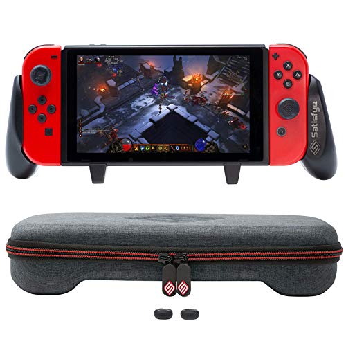 Satisfye â€“ ZenGrip Pro Slim Bundle, Accessories Compatible with Nintendo Switch - The Bundle includes: Grip, Slim Case. BONUS: 2 Thumbsticks