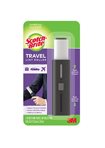 Scotch-Brite Mini Travel Lint Roller, 3 in x 8.5 ft, Assorted