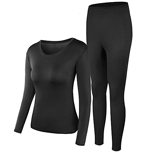 PISIQI Thermal Underwear Women Ultra-Soft Long Johns Set Base Layer Skiing Winter Warm Top & Bottom