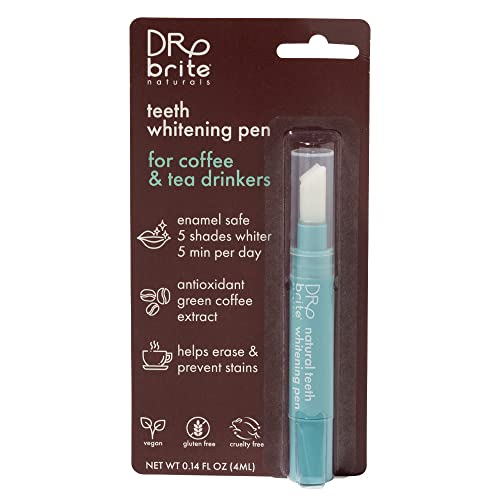 Dr. Brite Teeth Whitening Pen - Ideal for Coffee and Tea Drinkers, Safe Natural Ingredients for Sensitive Teeth