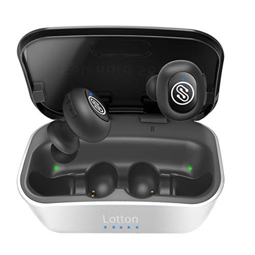 iQute True Wireless Earbuds, Bluetooth 5.0 Running Headphones, 3D Stereo Pro Sound, Extra Bass, Auto Pairing, 72H Play Time with Charging Case, Siri, Built-in Mic iPhone Wireless Headphones