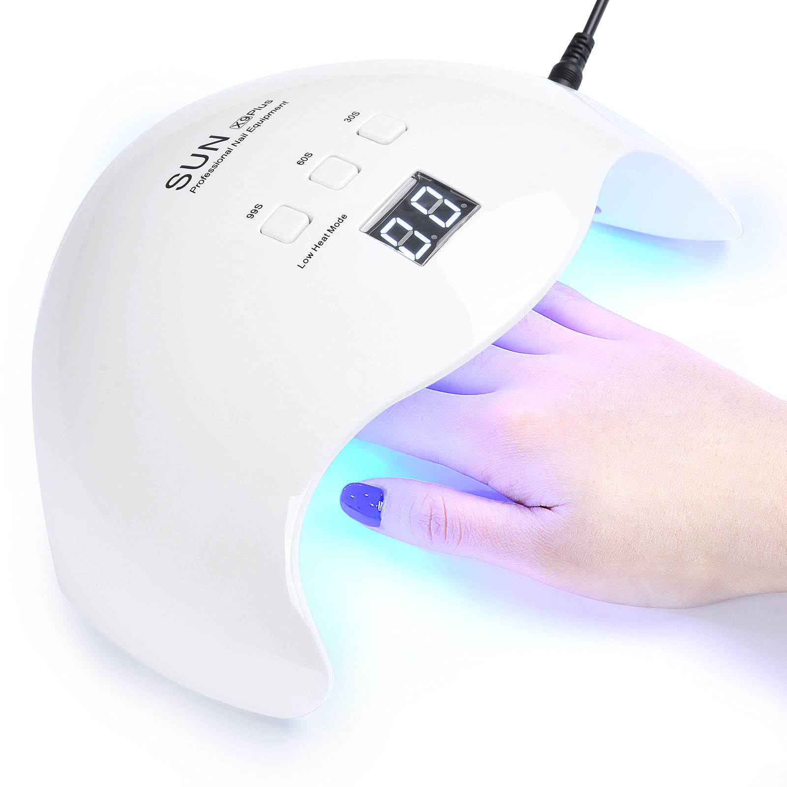 48W LED Nail Lamp, DIOZO Portable Nail Dryer Manicure/Pedicure Curing Lamp with 30s 60s 99s Timer Plus Anti-UV Gloves Gift Suitable for Fingernails and Toenails, Home and Salon