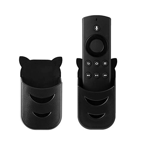 Pack of 2 Remote Holder for All Fire TV 4K / 2nd Gen Fire TV Stick/Fire TV Cube Alexa Voice Remote, Compatible with Amazon All Toshiba Smart TV/Amazon Echo/Echo Dot Alexa Voice Remote, Black