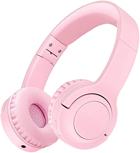 Picun Kids Bluetooth Headphones Safe Volume Limited 85dB 15 Hours Play Time Foldable Stereo Sound Headsets with Mic Wireless Headphones for Girls Children Computer Cellphones School Game(Blue)