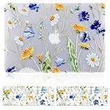 iDonzon Case for MacBook Air 13 inch M1 A2337 A2179 A1932 2022 2021 2020-2018 Release, 3D Effect Matte Clear See Through Hard Cover Compatible Mac Air 13.3 inch with Retina Display Touch ID, Floral