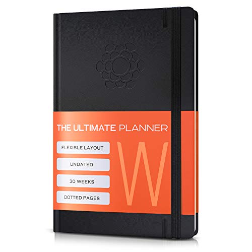 The Ultimate Bullet Planner - Daily & Weekly Agenda Planner, Organizer, Monthly Calendar - Boost Productivity & Hit Your Goals in 2019 - Extra 67 Dotted Pages - 30 Weeks - A5 Size