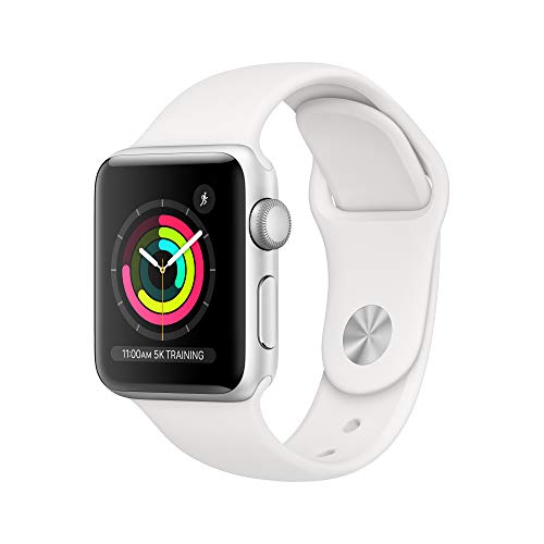Book Cover AppleÂ Watch SeriesÂ 3 (GPS, 38mm) - Silver Aluminum Case with White Sport Band