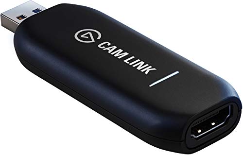 Book Cover Elgato Cam Link 4K - Broadcast live and record via DSLR, camcorder, or action cam in 1080p60 or 4K at 30 fps, compact HDMI capture device, USB 3.0