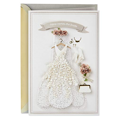 Book Cover Hallmark Signature Wedding, Bridal Shower, or Engagement Card (Here Comes the Bride)