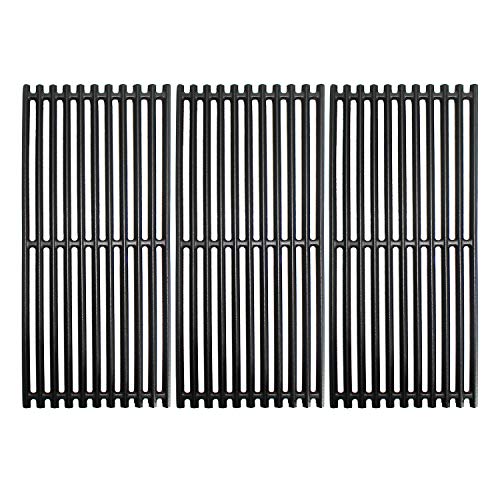 Grillflame 18 1/4 x 24 3/4" Matte Enamel Cast Iron Cooking Grates for Charbroil 3 Burner Grills Prior to 2015, 463241313, 463241314, 466241313, 466241314, 466242014, 466242314, 463257110, 463247109