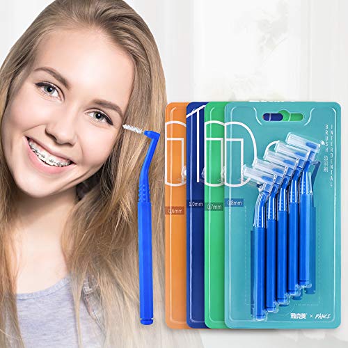 Y-Kelin L-shaped Interdental Brush Angle Brush 10 pcs/card 2 packs(1.0 mm)