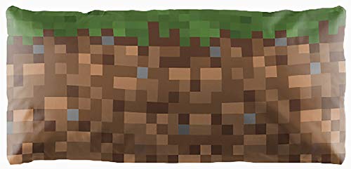 Minecraft Decorative Body Pillow Cover - Super Soft 1-Pack Bed Pillow Cover - Measures 20 Inches x 54 Inches (Official Minecraft Product)