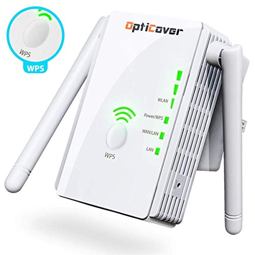 WiFi Extender 300 Mbps with WPS Internet Signal Booster - Wireless Repeater 2.4GHz Band up to 300 Mbps - Range Network Compatible with Alexa, Extends WiFi Coverage to Smart Home Devices, white