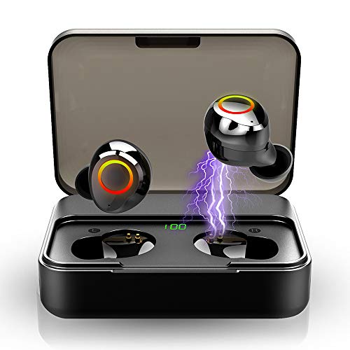 Wireless Earbuds, IPX7 Waterproof Bluetooth 5.0 Headphones with Mic, Premium Sound Pumping Bass, 120H Playtime, Touch-Control, 3000mAh Charging Case, CVC8.0 Sport Headphones for iOS Android