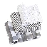Burt's Bees Baby Swaddles, Muslin Cotton Baby Blankets, 3-Pack, Multipurpose Lightweight & Breathable 100% Organic Cotton, Starry Eyes