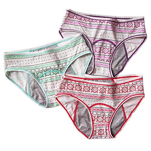 Book Cover 3 Pack Teens Cotton Menstrual Sanitary Protective Underwear