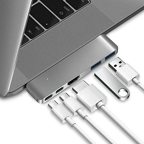 Book Cover Purgo Mini USB C Hub Adapter Dongle for MacBook Air M1 2021-2018 and MacBook Pro M1 2021-2016, MacBook Pro USB Adapter with 4K HDMI, 100W PD, 40Gbps TB3 5K@60Hz, USB-C and 2 USB 3.0.